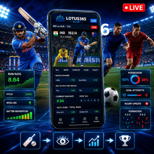 Live Betting Experience on Lotus365 Blue